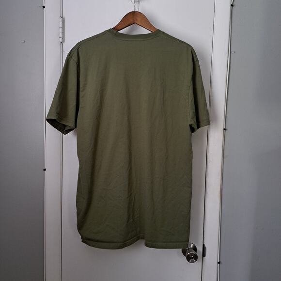 General Standard Land of the Free Military Green XL 100% Cotton T-Shirt - Picture 2 of 4